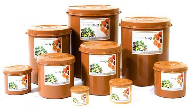 이젠 황토 진공항아리(원형)12L/ 황토진공항아리 김치통 밀폐용기 E-JEN 나우리/ 코지마트, 12L, 1개