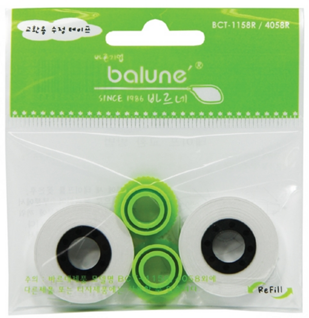 바르네 수정테이프 리필(2개입), 1개