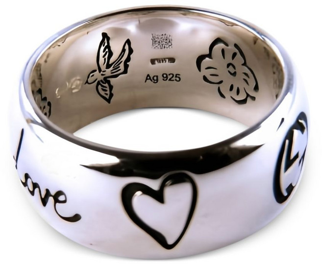 구찌 블라인드 포 러브 스털링 실버 링