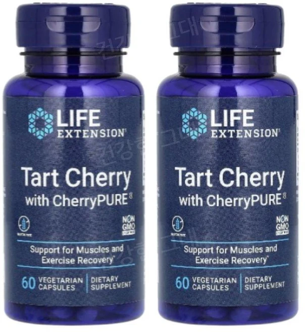 라이프익스텐션 타트체리 Tart Cherry 480mg 60캡슐 2통 타르트체리, 60정, 2개 - 쿠팡