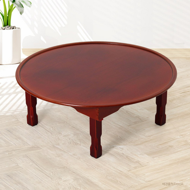 박씨상방 전통 원형 접이식 유전 밥상 교자상 다과상, *2.5원형*