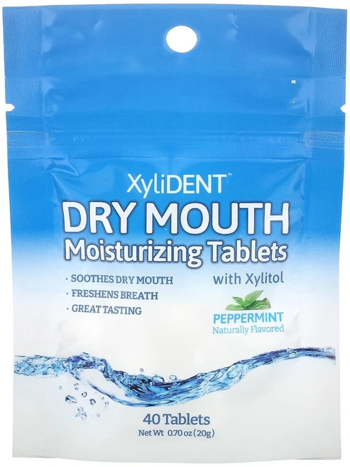 자일리덴트 자일리톨과 페퍼민트가 함유된 구강 건조 완화 수분 케어 정제 40정 20g XYD-60663 - 쿠팡