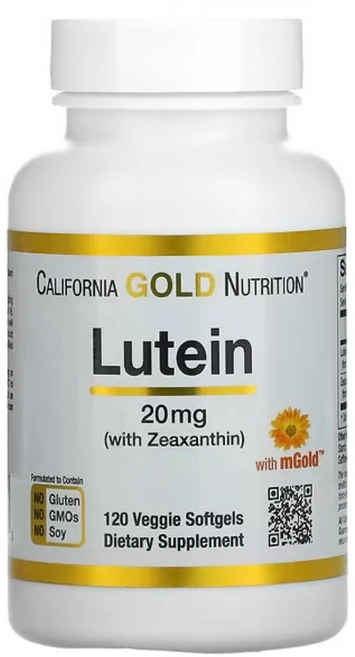 캘리포니아 골드 뉴트리션 루테인 및 제아잔틴 20mg 120베지 소프트젤 메리골드 채취 타피오카 쌀겨 카로티노이드 금잔화꽃 Marigold 리놀레산 Lutein 추출물 해바라기씨, 1개, 120개, 120정 - 쿠팡