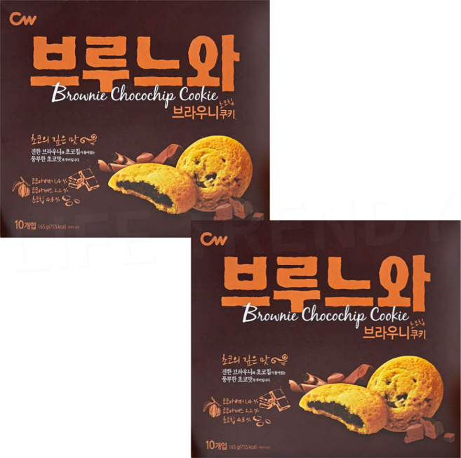 청우 브루느와 브라우니 쿠키, 165g, 2박스
