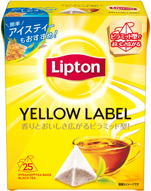 립톤 옐로우 라벨 블랙티 피라미드 티백, 50g, 1개, 25개입