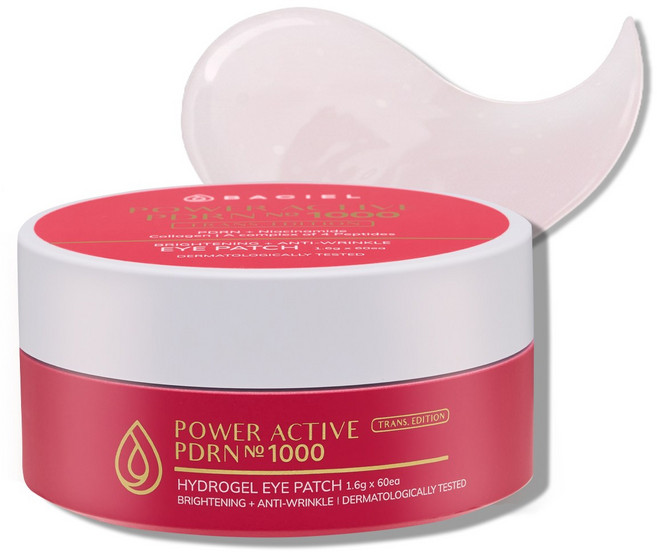 바시엘 파워 액티브 PDRN 피디알엔 1000 아이패치 눈밑주름 아이백 다크서클 탄력 주름패치, 1개, 60개입