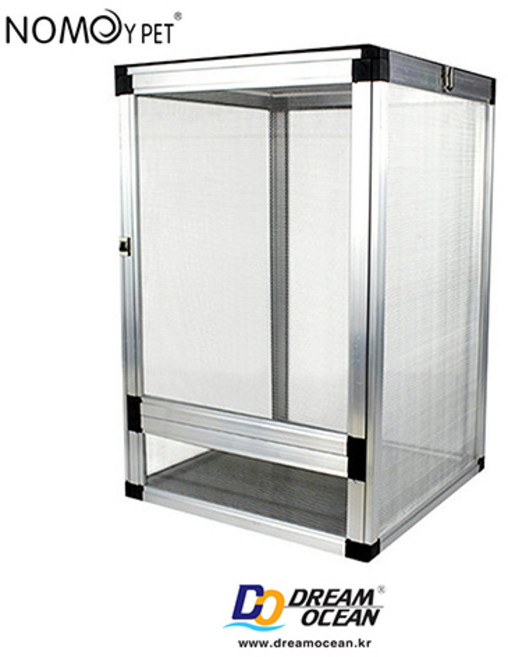 노모이펫 사육장M 실버 파충류케이지 도마뱀사육장 앵무새 거북이 카멜레온 테라이움 케이스, 1개