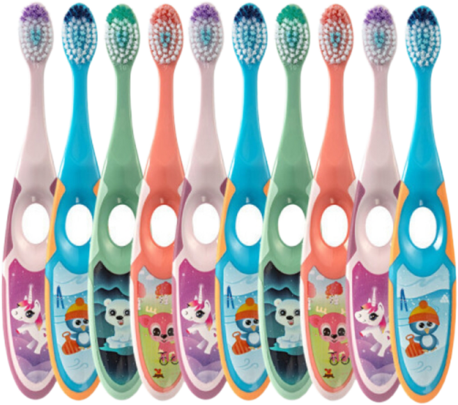 동아제약 조르단 스텝 2 유아칫솔 10개, 혼합색상, 1개입