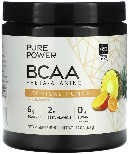 Dr. Mercola 퓨어 파워 BCAA + 베타-알라닌 트로피컬 펀치 맛 333g(11.7oz), DrMercola퓨어파워BCAA베타알라닌트로피컬펀치맛3, 333g, 1개 - 쿠팡