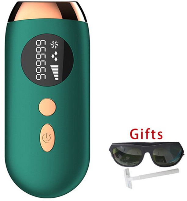 Xiaomi-Youpin 2023 신제품 레이저 제모기 여성용 IPL 제모 999999 플래시 영구 무통 바디 포토제모기, 미국 플러그, Dark Green
