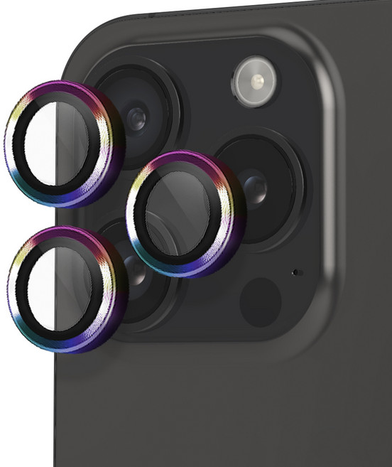 인트그로 카메라 보호 메탈 링 강화유리 오로라, 1개