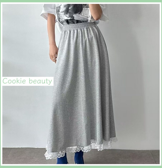 Cookie Beauty 下擺蕾絲 棉裙