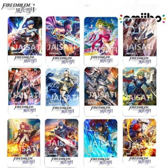 최신 파이어 엠블럼 아미보 카드 태그 NFC NS 스위치, 1개, 파이어 엠블렘 12개