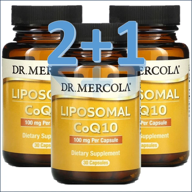 [2+1] Dr. Mercola 닥터 머콜라 리포소말 코큐텐 CoQ10 100mg 캡슐 30정 고약사 약들약 / 해외직구 미국정품, 3개 - 쿠팡