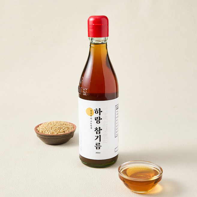 친정엄마 저온압착 고소한 참기름 350ml 2개