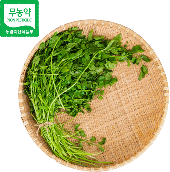 [100% 무농약] 청도 한재 미나리 국내산 무농약 무비료 산지직송, 1개, 400g