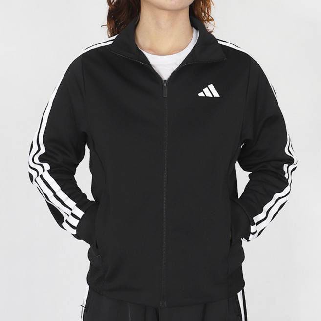 아디다스 여성 긴팔집업 3S 루즈 핏 더블니트 트랙탑 저지