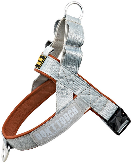 강아지 인터라켄 티 라인 하네스, 그레이, 1개