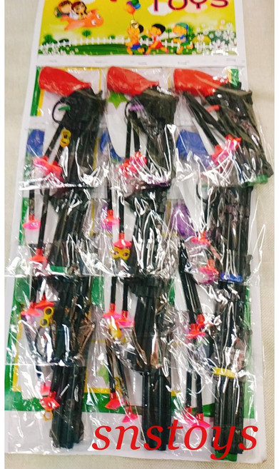 sns 古早味 懷舊童玩 玩具槍 吸盤槍 黑色手槍 塑膠手槍 (12包/組) 長17公分, 1個