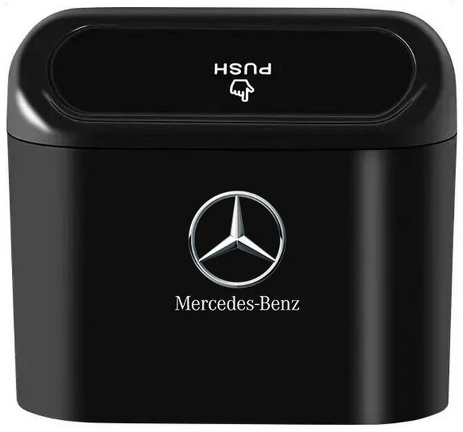 휴대용 자동차 보관 상자 쓰레기통 메르세데스 벤츠 B R G 클래스 GLK GLA C200 E200 C200L S400, black, 1개