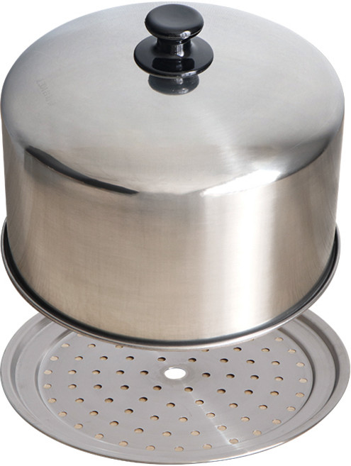 304不鏽鋼蒸籠組 適用大同電鍋, 單色, 1個, 蒸盤*1+10人份加高蓋*1