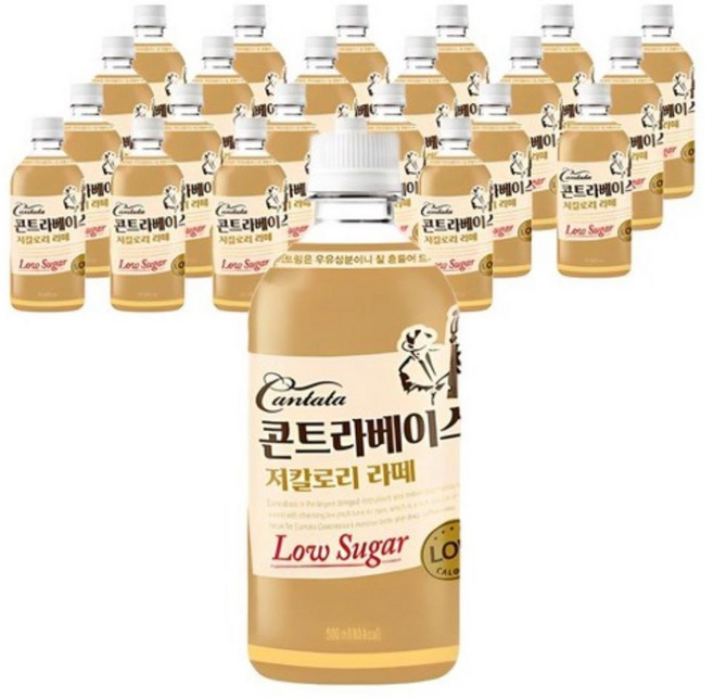 칸타타콘트라베이스 저칼로리 라떼, 500ml, 24개