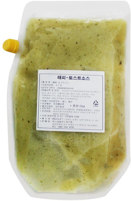 벅스웨이 해피 토스트소스, 2kg, 1개