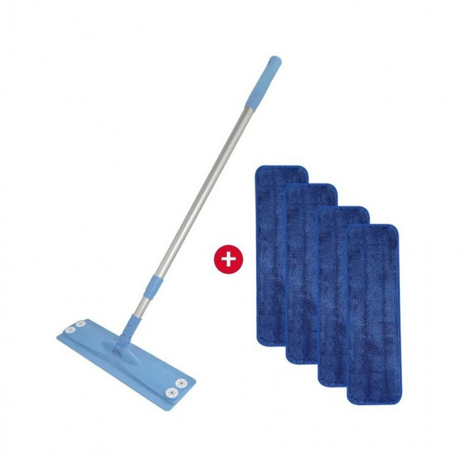 피티즘 밀대걸레 + 극세사 전용패드 4p 세트, 1개
