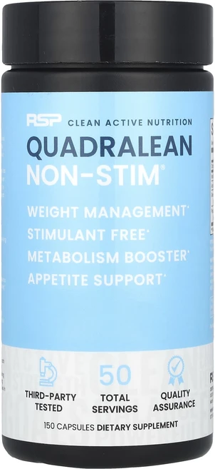 건강챙기세요 RSP Nutrition QuadraLean Non-Stim® 캡슐 150정 백살까지오래오래, RSPNutritionQuadraLeanNonStim캡, 1개 - 쿠팡