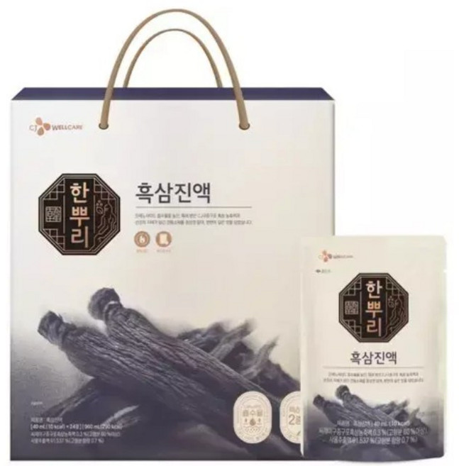 CJ 한뿌리 흑삼진액, 24개, 40ml