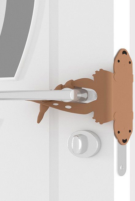 구디푸디 방문 도어락 닫힘 소리방지 문쾅 소리 충격 방지 실리콘 커버, 핑크, 1개