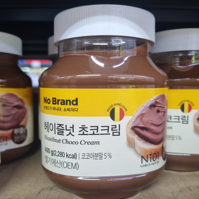 노브랜드 헤이즐넛 초코 크림 수량, 7개, 400g