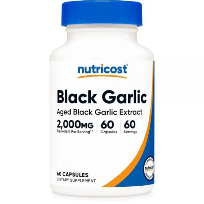 Nutricost 흑마늘 (2 000mg 당량) 60캡슐 - 숙성된 추출물, Nutricost 흑마늘 (2,000mg 당량) 60캡, 1개 - 쿠팡