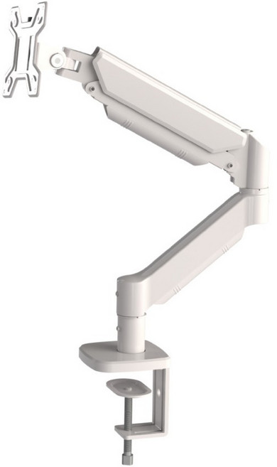 픽샵 프리미엄 고중량 싱글 모니터암, 1개, 화이트