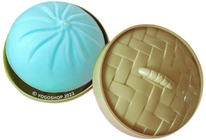 YOGOSHOP 包子捏捏樂 仿真舒壓玩具 解壓神器 軟軟玩具 發洩球, 藍色, 1個