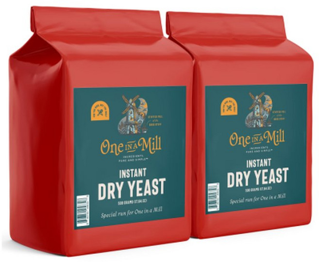 원인어밀 베이킹 피자 도우 크러스트용 드라이 인스턴트 이스트 500MG 2팩, 2개, 500g