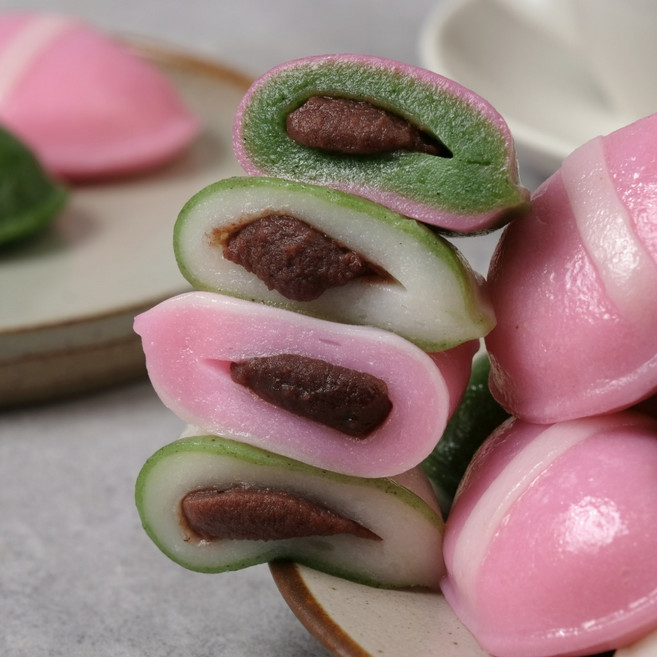 [신라병가] 굳지 않는 모듬 바람떡 반달떡 (냉동) 1+1kg 2개, 1kg, 반달떡(바람떡)