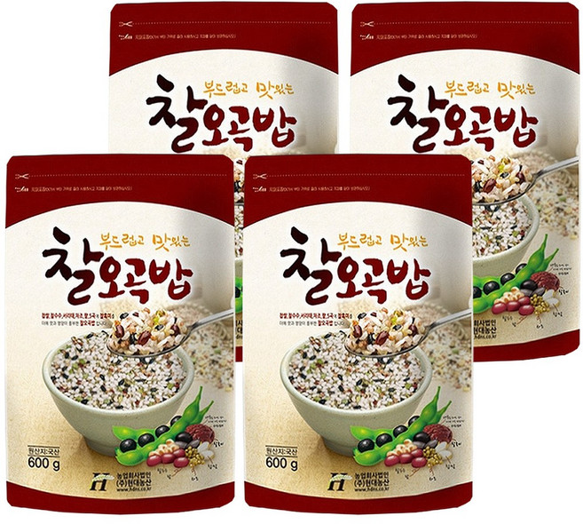 국내산 찰오곡밥 600g x 4봉, 4개
