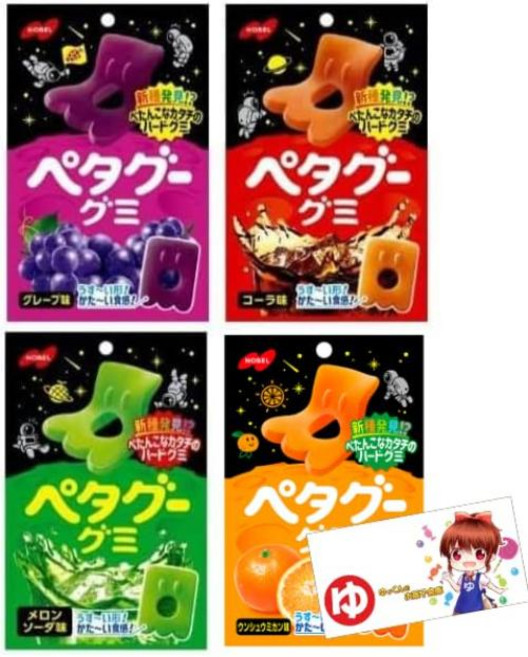 노벨 페타구 구미 50g×24봉투입 (4종 각 6봉) 포도 콜라 멜론 소다 운슈우미칸, 50g, 1개