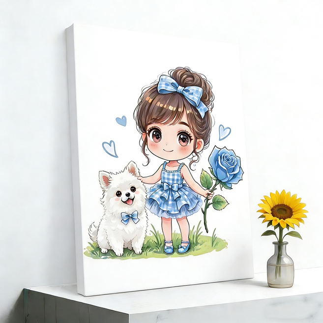 서은이네 보석십자수 DIY 캔버스 액자형 캐릭터 구슬 비즈 십자수 40x50cm, ET-11 40X50, 1개