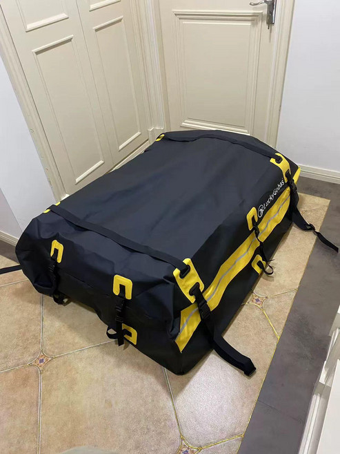 차량용 캠핑 루프백 자동차 루프박스 고급 방수 차량 121cm 루프바스켓, 1개, 옐로우 129x98.45cm 4.4kg