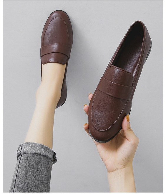 체인지쉬(change she)여성 발편한 캐주얼 가죽 로퍼 고급 여성 단화