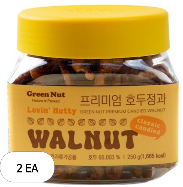 그린너트 프리미엄 호두정과, 250g, 2개