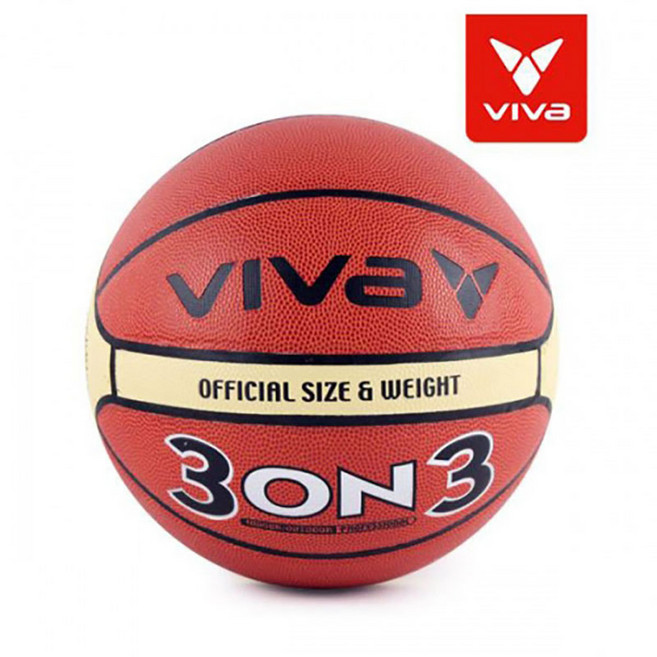 [VIVA] 정품 3ON3 농구공 국제규격7호 PVC 연습구, 단품, 1개