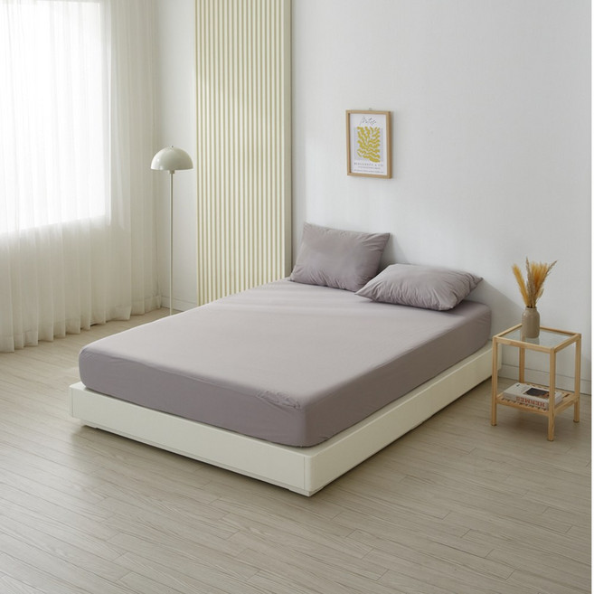 슬립하모니 국내생산 그레이 밴드형5면[윗면/옆면] 방수 매트리스커버 [싱글90~패밀리220 사이즈] 주문제작 가능