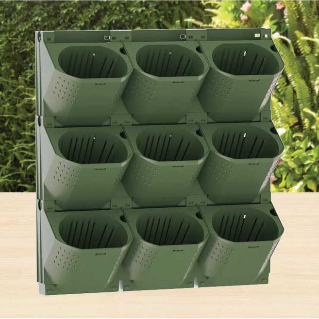 플랜트월 화분 벽걸이화분 3세트 수직 정원 스탠딩, 포레스트 박스 대형 (코너용1개)