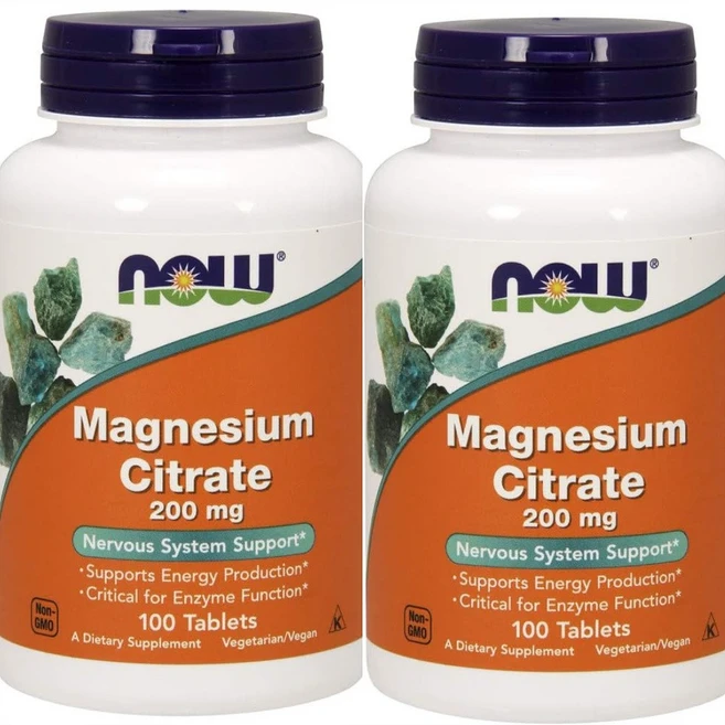 Magnesium Citrate 200 mg 마그네슘 시트레이트 미국 내수용, 2개, 100정 - 쿠팡