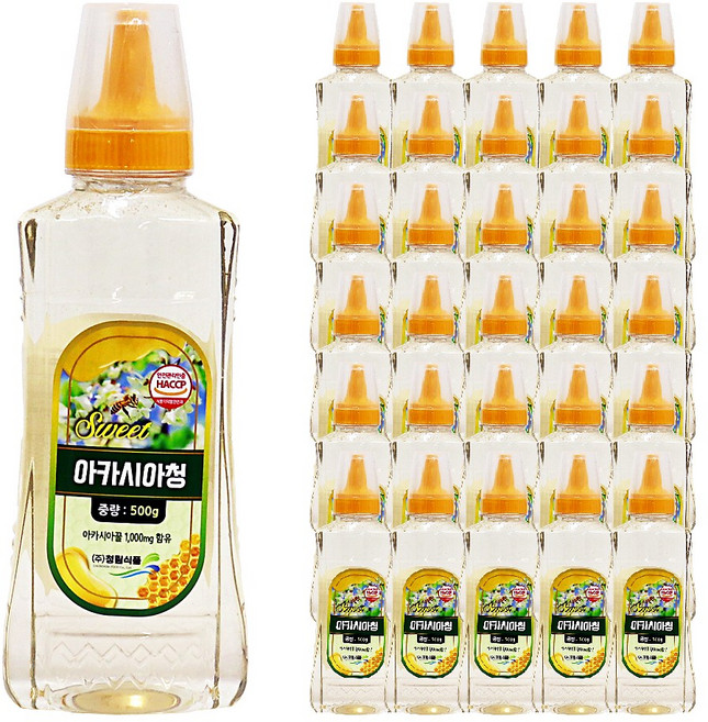 푸드올마켓_ 청림 sweet 아카시아청 500g 튜브 한박스 (500g x 30ea), 30개