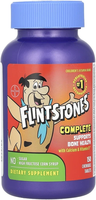 몸관리하세요 겨울입니다 Flintstones 칼슘 및 비타민D 함유 츄어블 정 150정 특별관리진행, Flintstones칼슘및비타민D함유츄어블정150정, 1개 - 쿠팡