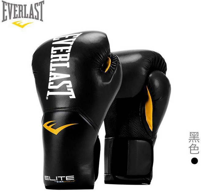 EVERLAST 拳擊手套, 黑色,14 盎司, 1個